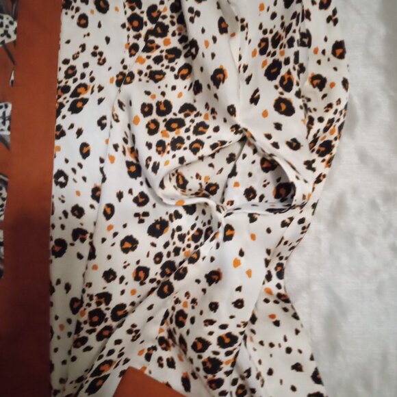 Chico reversible duster jacket sizeXL floral to animal-print w/side pockets boho - Picture 12 of 16